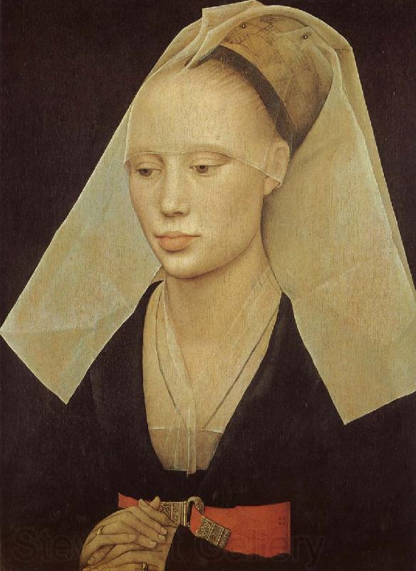 Rogier van der Weyden Kvinnoportratt Norge oil painting art